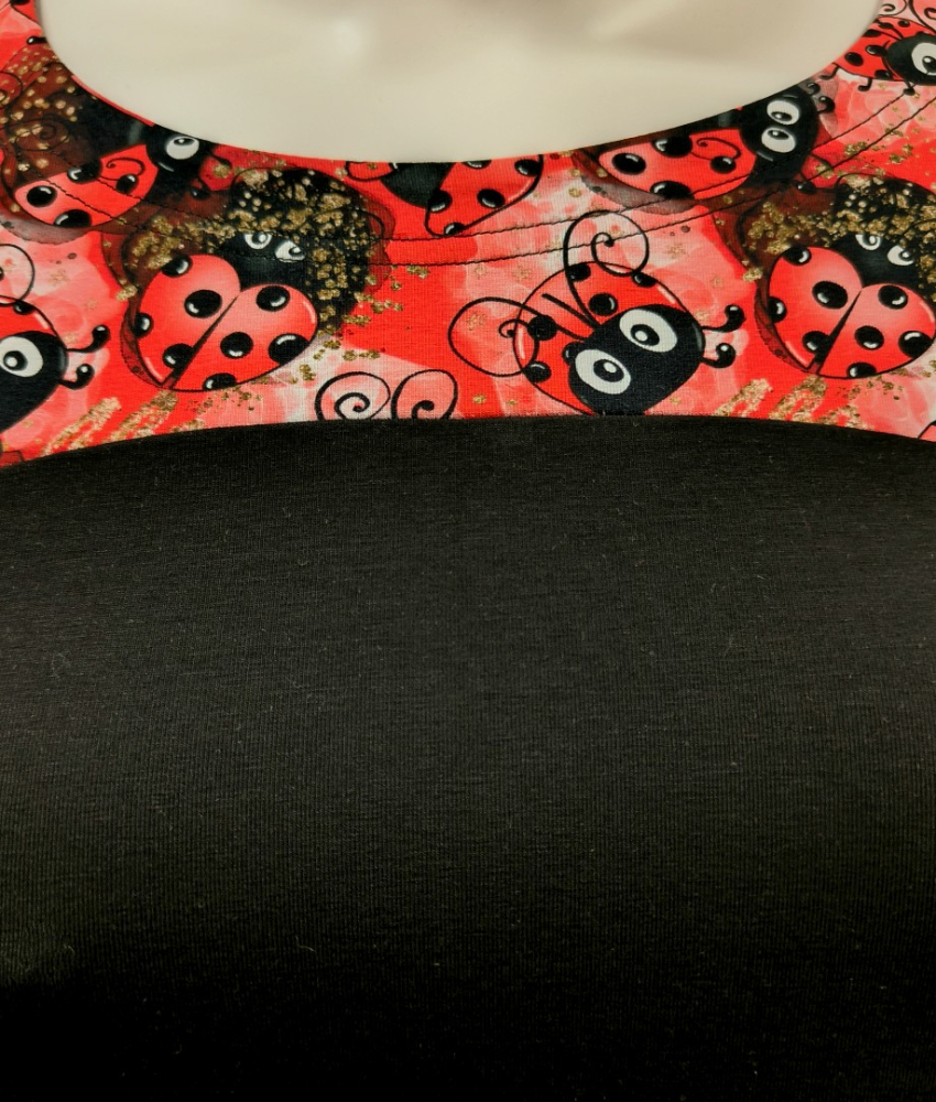 A-formet plus size kjole med mariehøns - Saki Ladybug