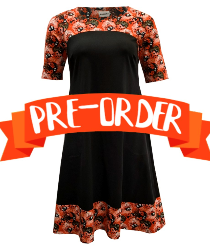A-formet plus size kjole med mariehøns - Saki Ladybug