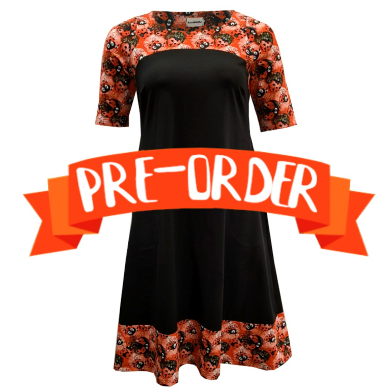 A-formet plus size kjole med mariehøns - Saki Ladybug