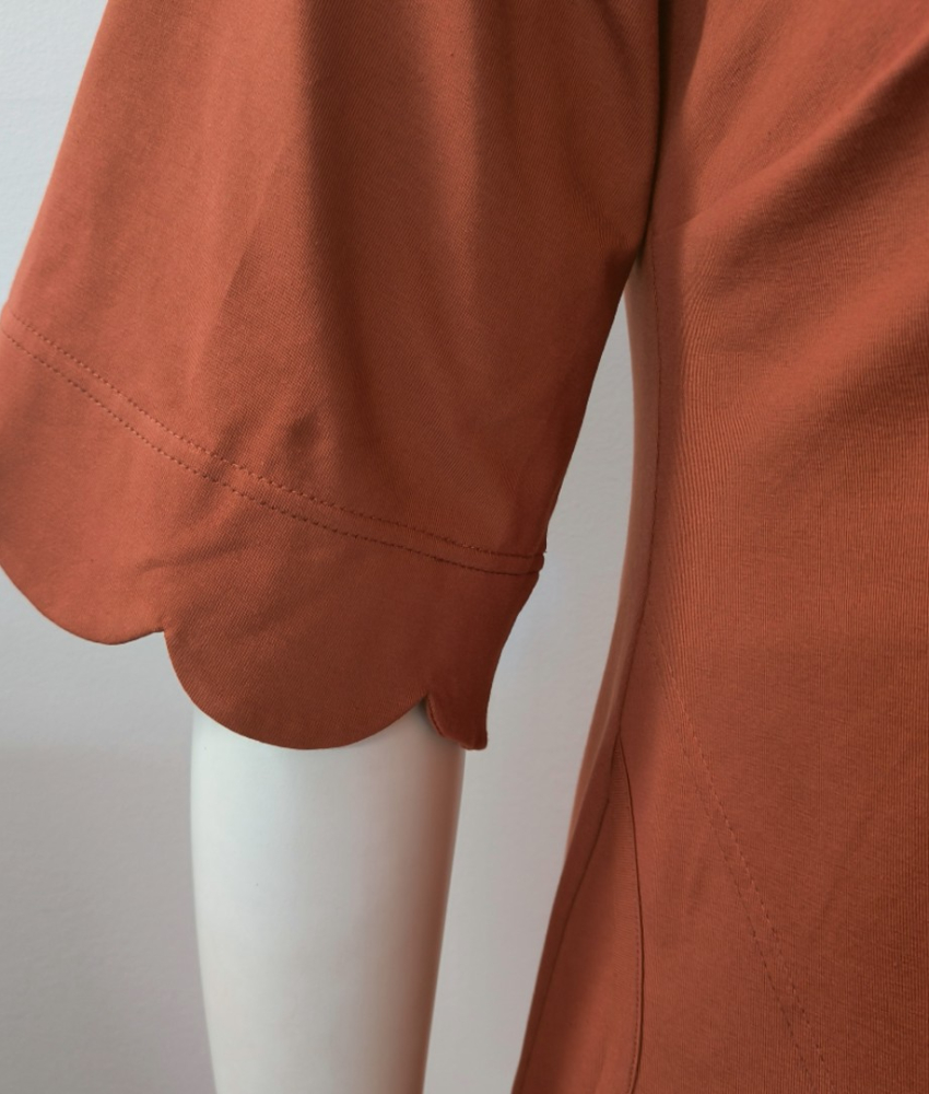 A-formet plus size kjole i varm brun - Nami Terra