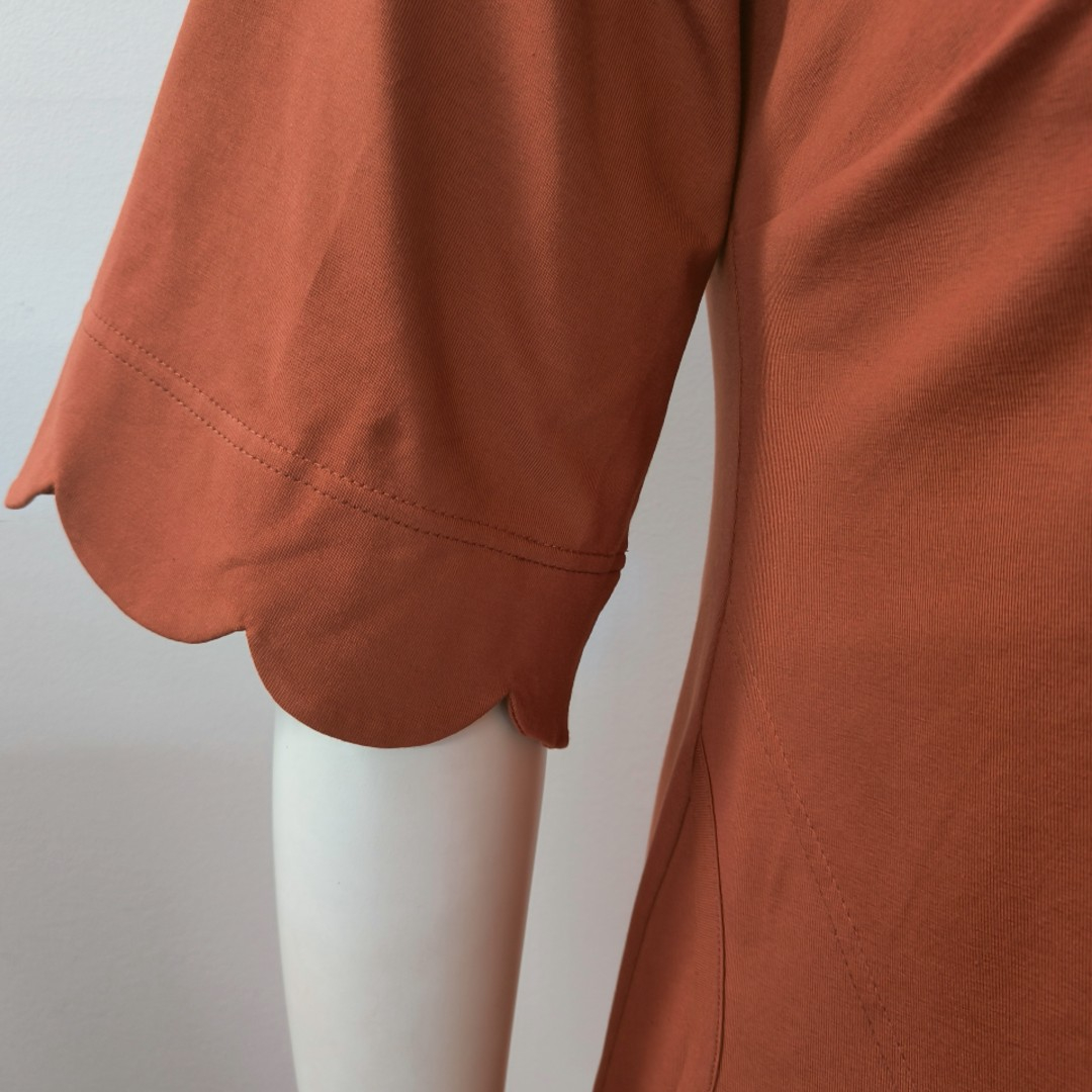 A-formet plus size kjole i varm brun - Nami Terra