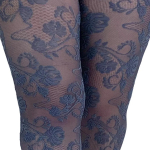 Plus size Blonde strømpebukser i støvet blå fra Pamela Mann