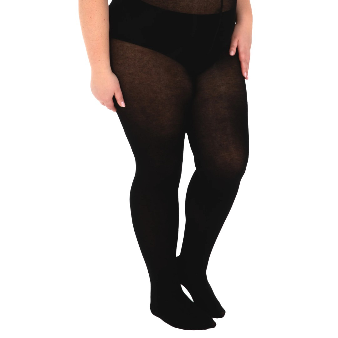 Black Cashmere Curvy - Vinter strømpebukser fra Pamela Mann