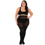 Black Cashmere Curvy - Vinter strømpebukser fra Pamela Mann