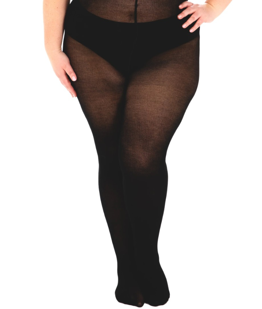 Black Bamboo Curvy Super Stretch - Bambus strømpebukser fra Pamela Mann