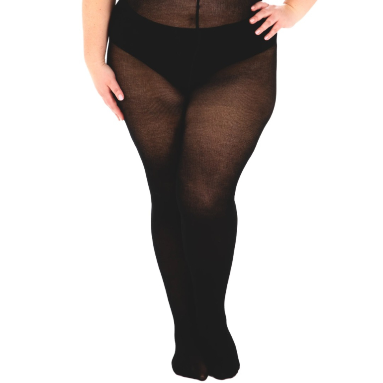 Black Bamboo Curvy Super Stretch - Bambus strømpebukser fra Pamela Mann