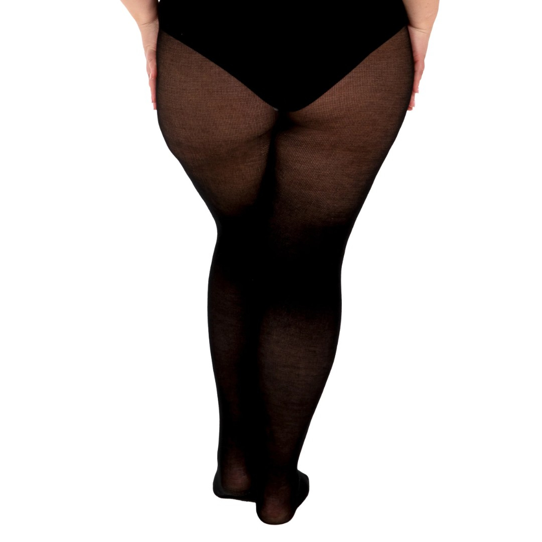 Black Bamboo Curvy Super Stretch - Bambus strømpebukser fra Pamela Mann