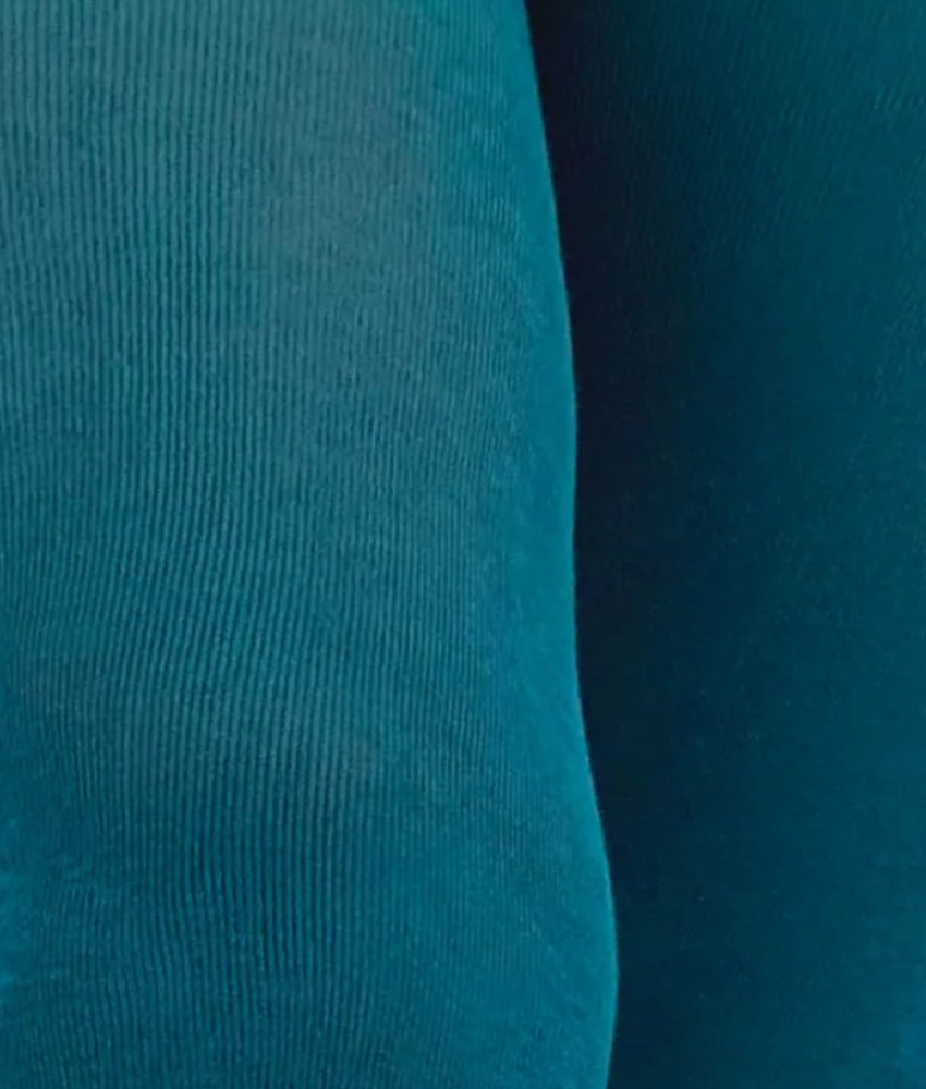 Teal Bamboo Curvy Super Stretch - Bambus strømpebukser fra Pamela Mann