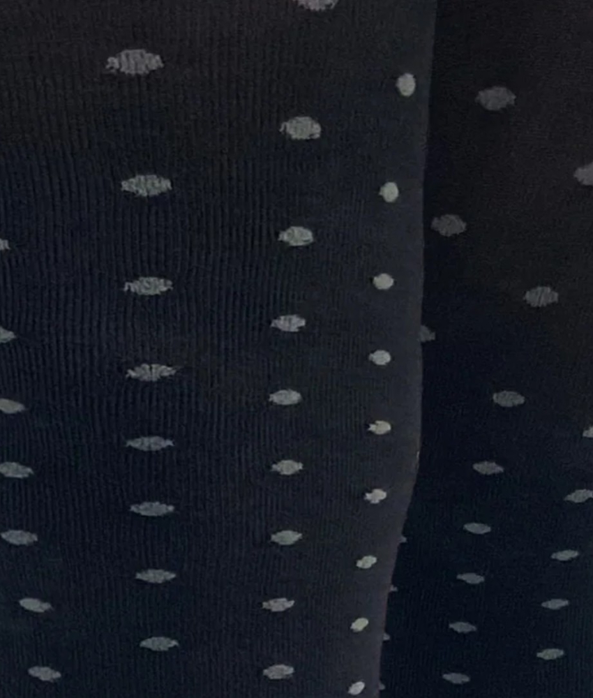 Slate/Pebble Spot Bamboo Curvy Strømpebukser fra Pamela Mann