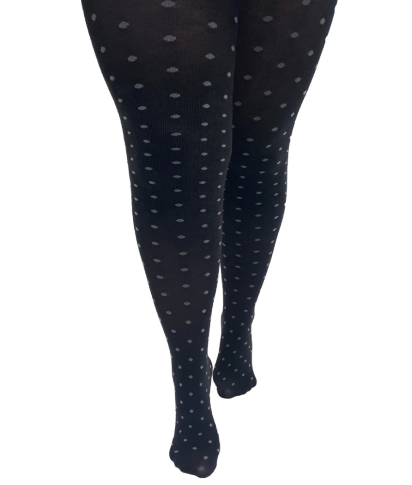 Slate/Pebble Spot Bamboo Curvy Strømpebukser fra Pamela Mann