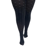 Slate/Pebble Spot Bamboo Curvy Strømpebukser fra Pamela Mann