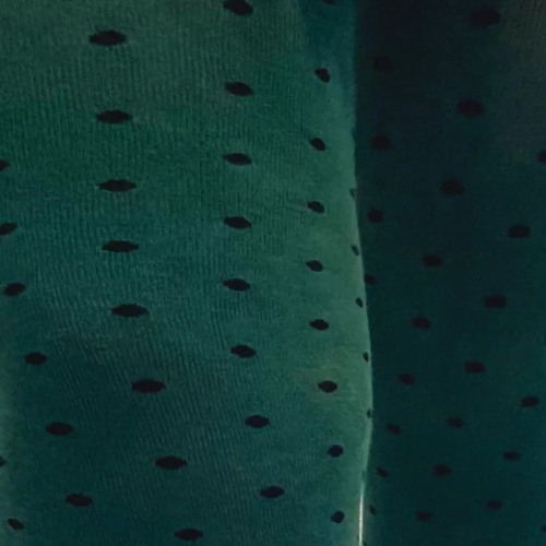 Forest Green/Black Spot Bamboo Curvy Strømpebukser fra Pamela Mann