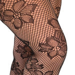 Blossom Net Black - Curvy Super Stretch Strømpebukser fra Pamela Mann