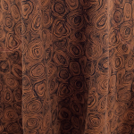 A-formet plus size kjole i brun med doodles - Tokyo Chocolate Doodles