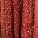 Løs rødbrun Plus Size kjole med nistre - Emi Terra Confetti