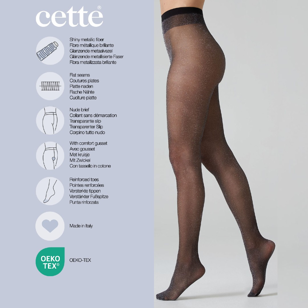 Silver Brillanti - Hollywood 25 denier - Strømpebukser med glimmer