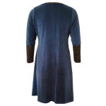 Plus size velour kjole - Tulla Dark Denim Velvet