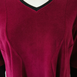 Løs plus size velour kjole - Emi Bourdeaux Velvet