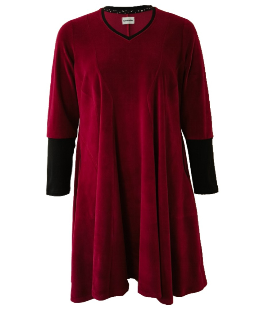 Løs plus size velour kjole - Emi Bourdeaux Velvet