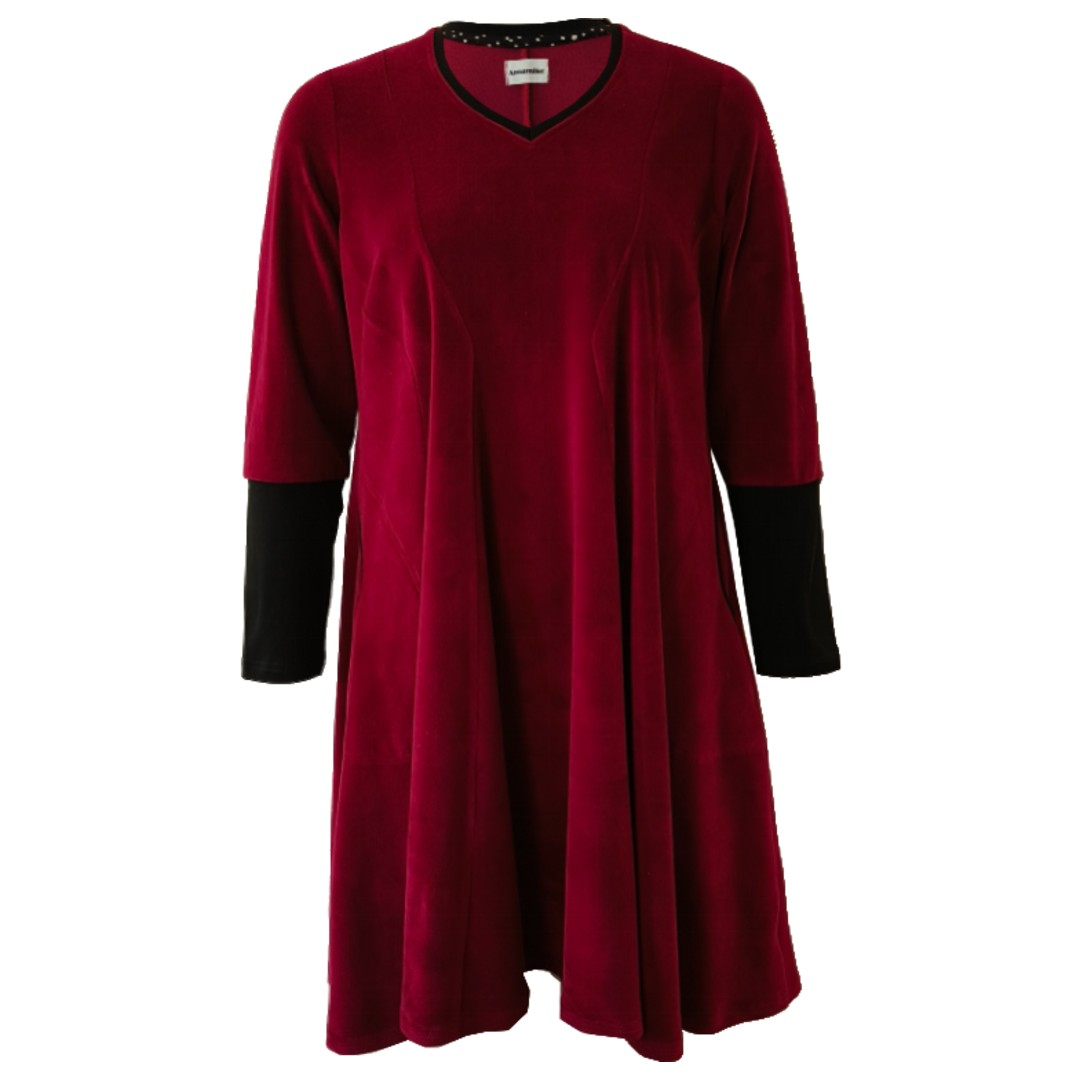 Løs plus size velour kjole - Emi Bourdeaux Velvet