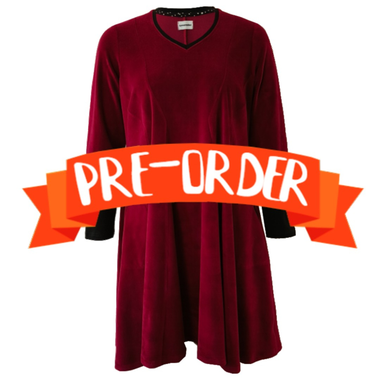 Løs plus size velour kjole - Emi Bourdeaux Velvet