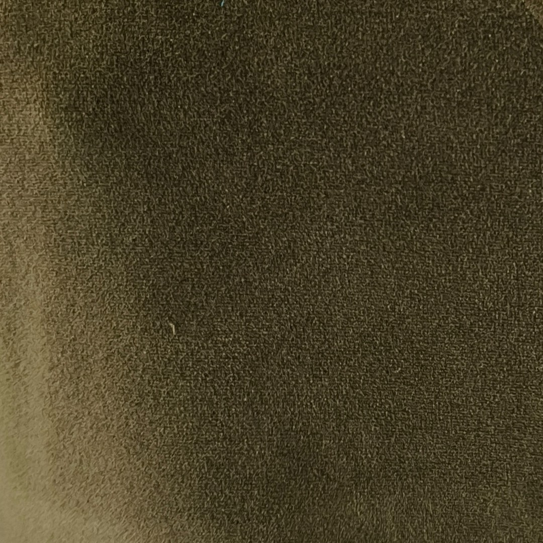 Langærmet kjole i army grøn velour - Bika Army Velvet