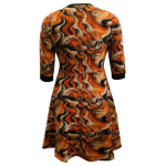Gul plus size kjole med tigerstriber - Genkei Eye Of The Tiger