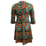 Turkis plus size kjole med rde tulipaner - Genkei Red Tulips