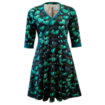 Plus size kjole med glimtende hjerter - Bika Glitter Heart