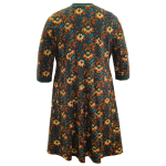 Løs Plus Size kjole i blomster print - Emi Art Deco Flower