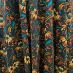 Løs Plus Size kjole i blomster print - Emi Art Deco Flower