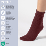 Aoraki Merino Wool Cardinal - Bordeaux uld strømper fra Cette