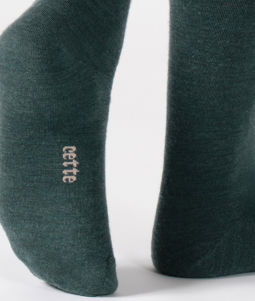 Aoraki Merino Wool Petrol - Petroleumsblå uld strømper fra Cette