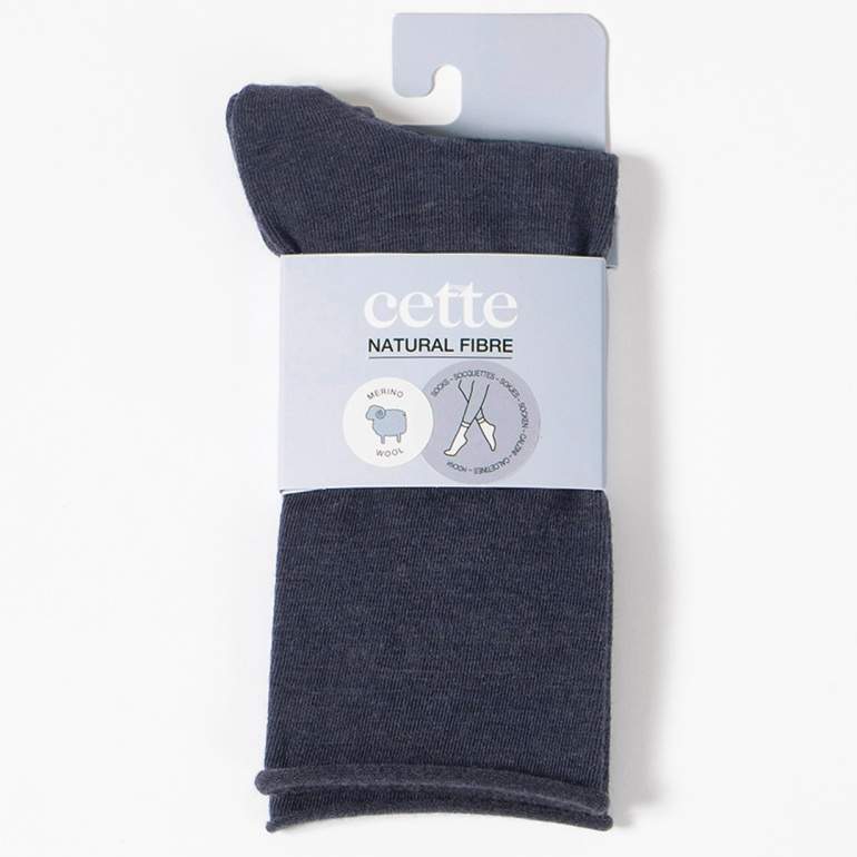 Aoraki Merino Wool Marine - Mørkeblå uld strømper fra Cette