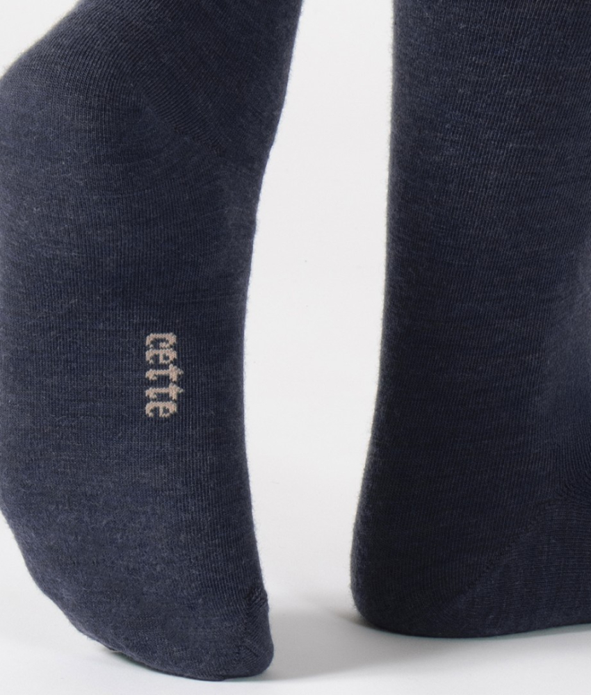 Aoraki Merino Wool Marine - Mørkeblå uld strømper fra Cette