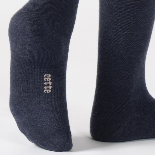 Aoraki Merino Wool Marine - Mørkeblå uld strømper fra Cette