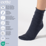 Aoraki Merino Wool Marine - Mørkeblå uld strømper fra Cette
