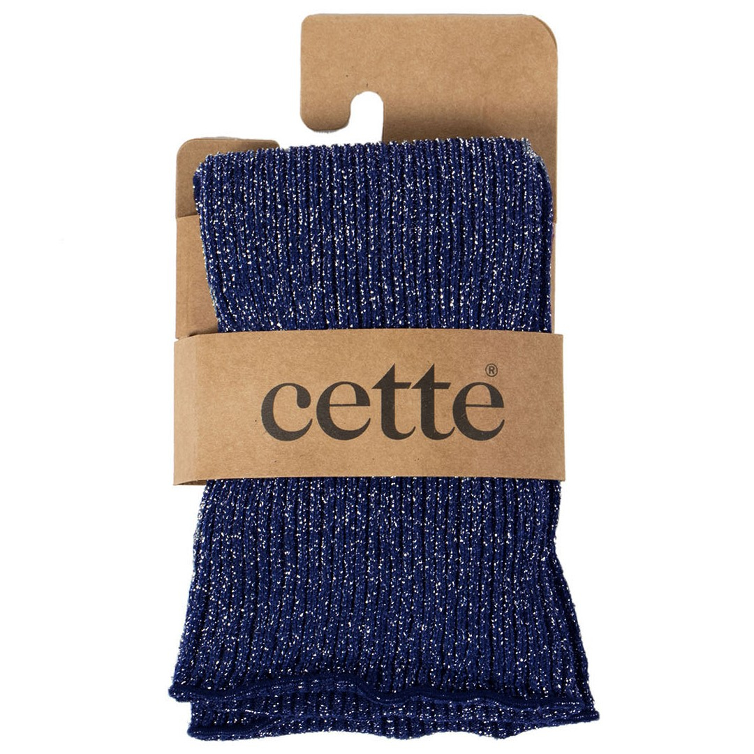 Glitter rib strømper - Navy fra CETTE