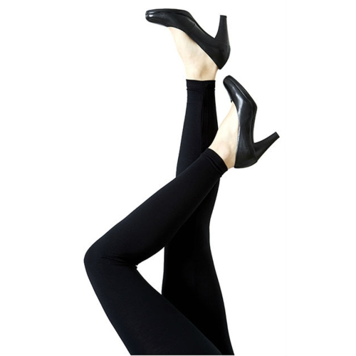 Lange bambus leggings i sort - 401320 fra Festival Strømper