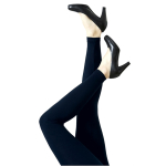 Lange bambus leggings i navy - 401320 fra Festival Strømper