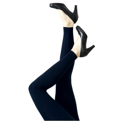 Lange bambus leggings i navy - 401320 fra Festival Strømper