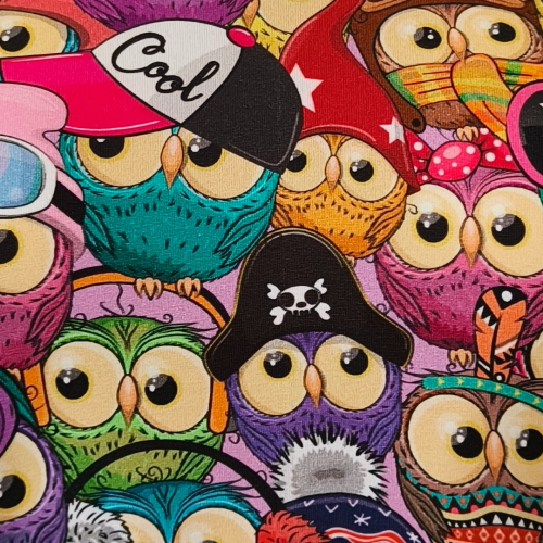 Meika Cool Owl - A-formet plus size kjole med paneler fra Amamiko