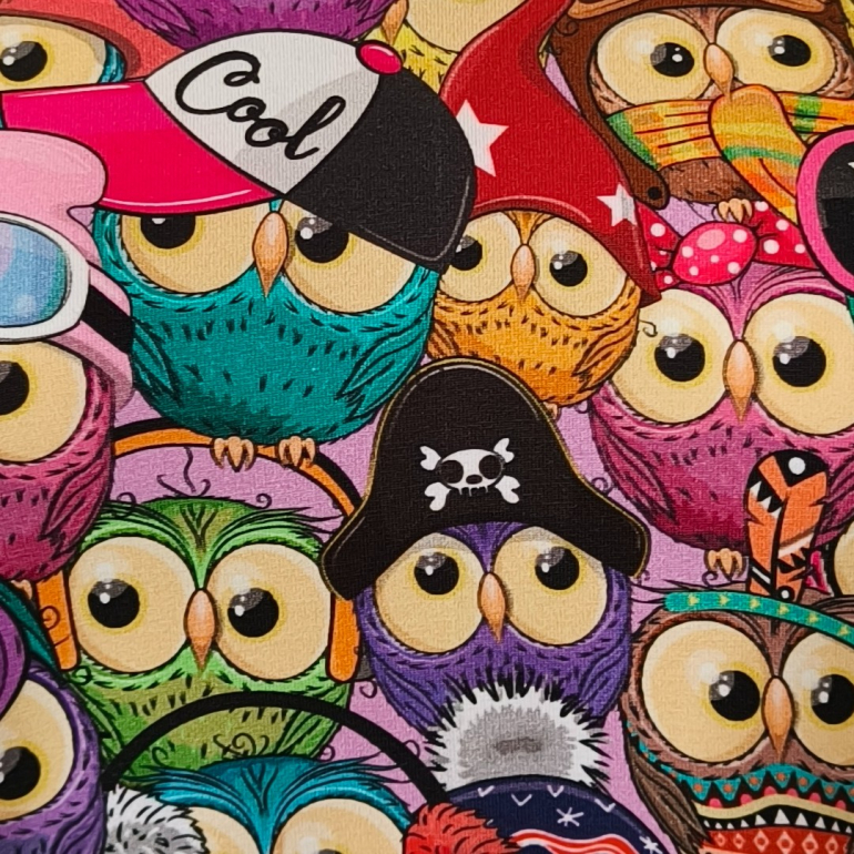 Meika Cool Owl - A-formet plus size kjole med paneler fra Amamiko