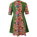 Meika Cool Owl - A-formet plus size kjole med paneler fra Amamiko