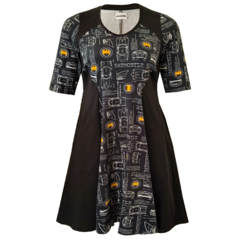 Meika Blueprint - A-formet plus size kjole med paneler fra Amamiko