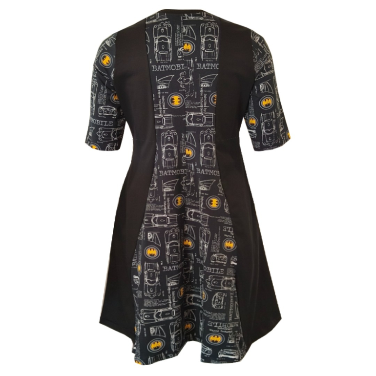 Meika Blueprint - A-formet plus size kjole med paneler fra Amamiko