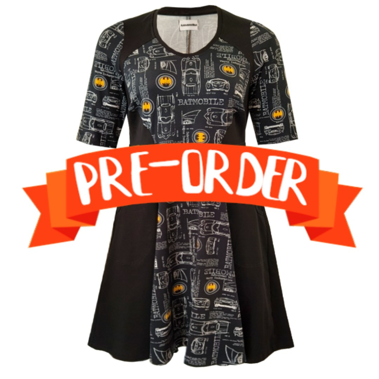 Meika Blueprint - A-formet plus size kjole med paneler fra Amamiko