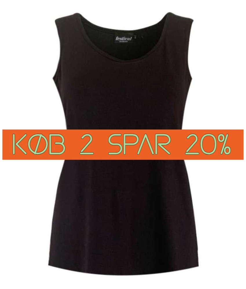 Bambus top i hvid - 610 fra Festival Danmark