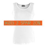 Bambus top i hvid - 610 fra Festival Danmark