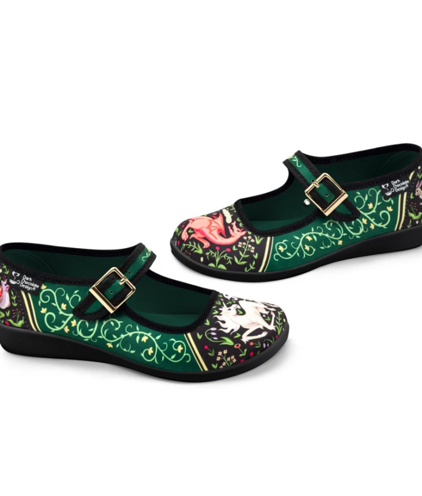 Medieval Bestiary Mary Jane Sko fra Hot Chocolate Design